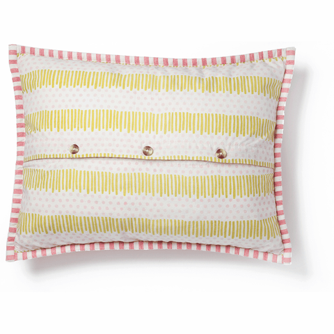 Pink/Citron Nursery Pillow