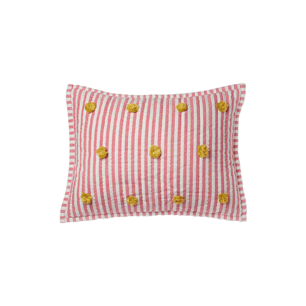 Pink/Citron Nursery Pillow